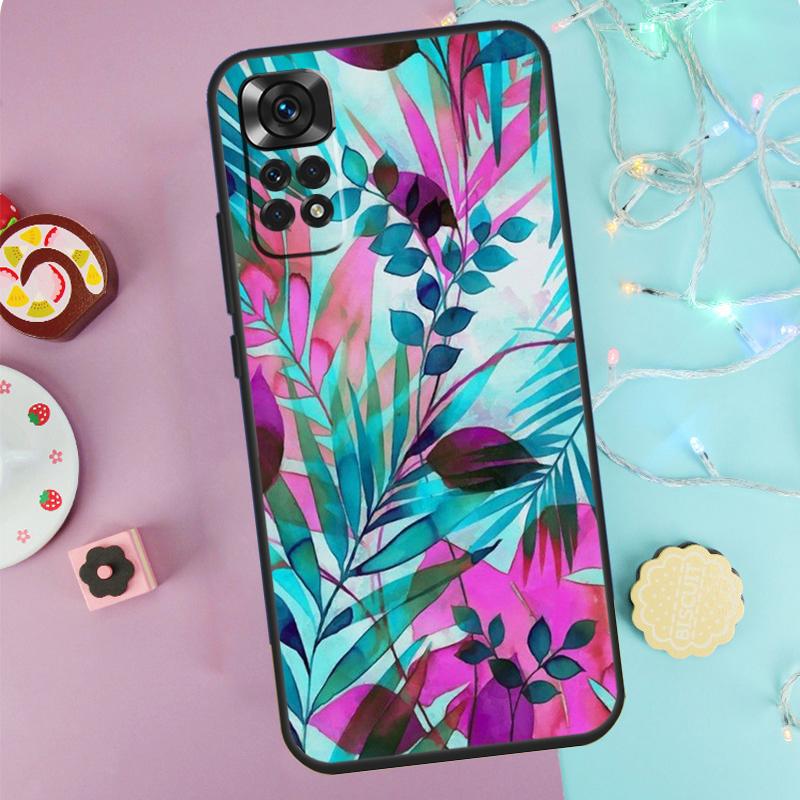 Tropical Leaves Case For Xiaomi Redmi Note 14 Pro 9 10 11 12 13 9S 10S 11S 12S Redmi 14C 10C 12C 13C Cover