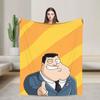 Americans Dads Cartoon Accessories Blankets Lightweight Thin Flannel  Throw Blanket Comfortable Bedspreads