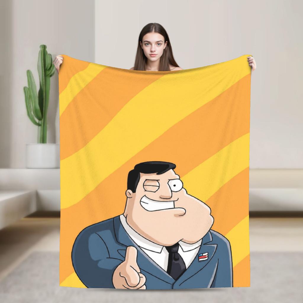 Americans Dads Cartoon Accessories Blankets Lightweight Thin Flannel  Throw Blanket Comfortable Bedspreads