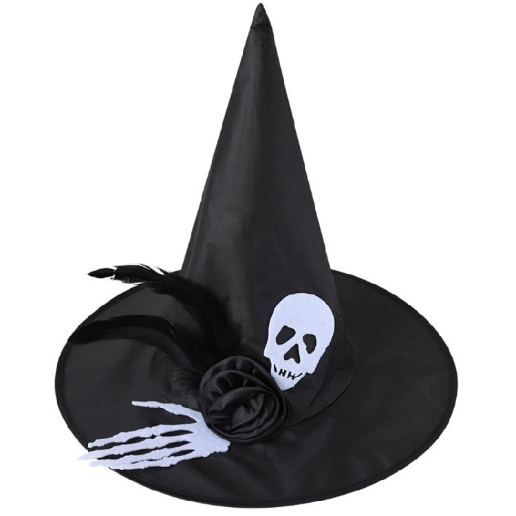 Halloween Witch Caps for Cosplay Veil Spiders Wizard Hat Adult Unisex Witch Hat Costume Pointed Hat Festival Holiday Hat