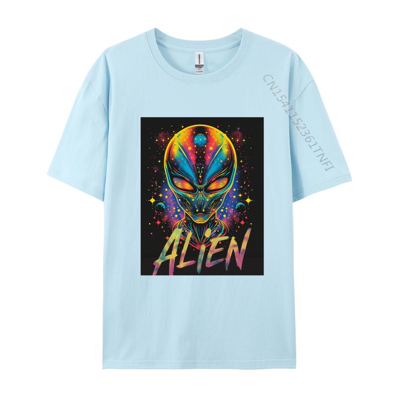 ALIEN HEAD TShirt Personalized Tshirt Prevalent Mens Cotton Tshirts Tops Tees Colorful 3d Printed T Shirts