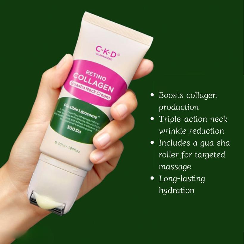 CKD Retino Collagen Gua Sha Neck Cream 50ml Wrinkle Care & Firming Massage
