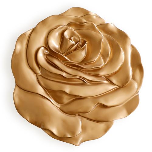 Nordic Three-dimensional Flower Wall Decoration Living Room Background Wall Resin Gilded Flower Wall Hanging Interior Decoration