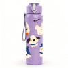 1pz Gruppo Cucciolo Animale Cartone Animato Stampa 750ml Colore Plastica Sportiva Borraccia Anti-perdita Coperchio a Flip con Cannuccia Adatta per Sport Ufficio Uso Domestico