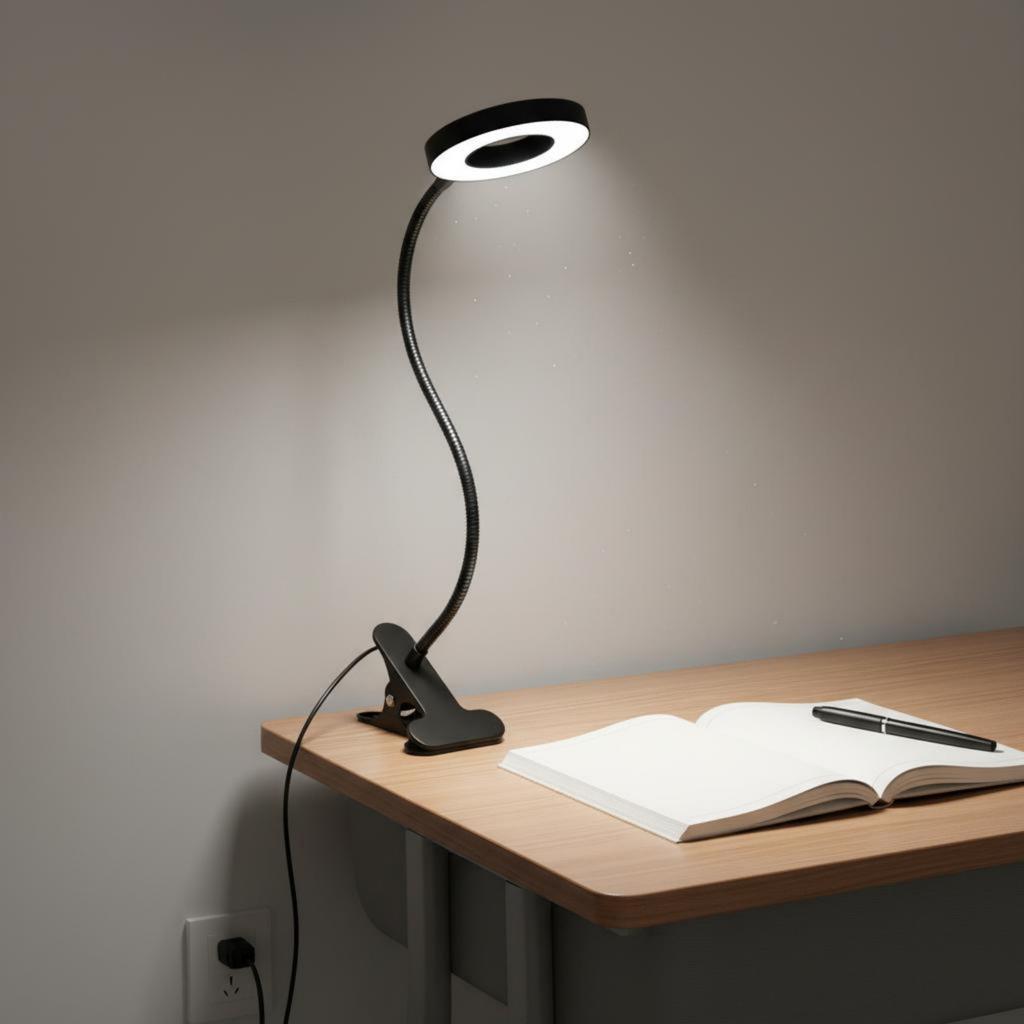 Clamp-on On Lamp Dimmable Clamp-on On Desk Lamp Flexible Gooseneck Study Lamp Continuous Light Gooseneck Desk Lamp Memory