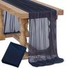 Flowy Drape Sheer Gauze Table Runner Rustic Boho Burgundy Blush Pink for Wedding Party Baby Bridal Shower Dining Table Decor 5