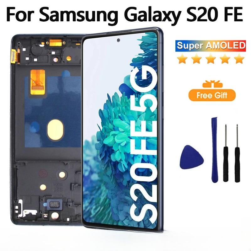 AMOLED Display For Samsung Galaxy S20 FE 4G/5G LCD Display Touch Screen Assembly For Samsung S20 FE G780 G781 Screen Replacement