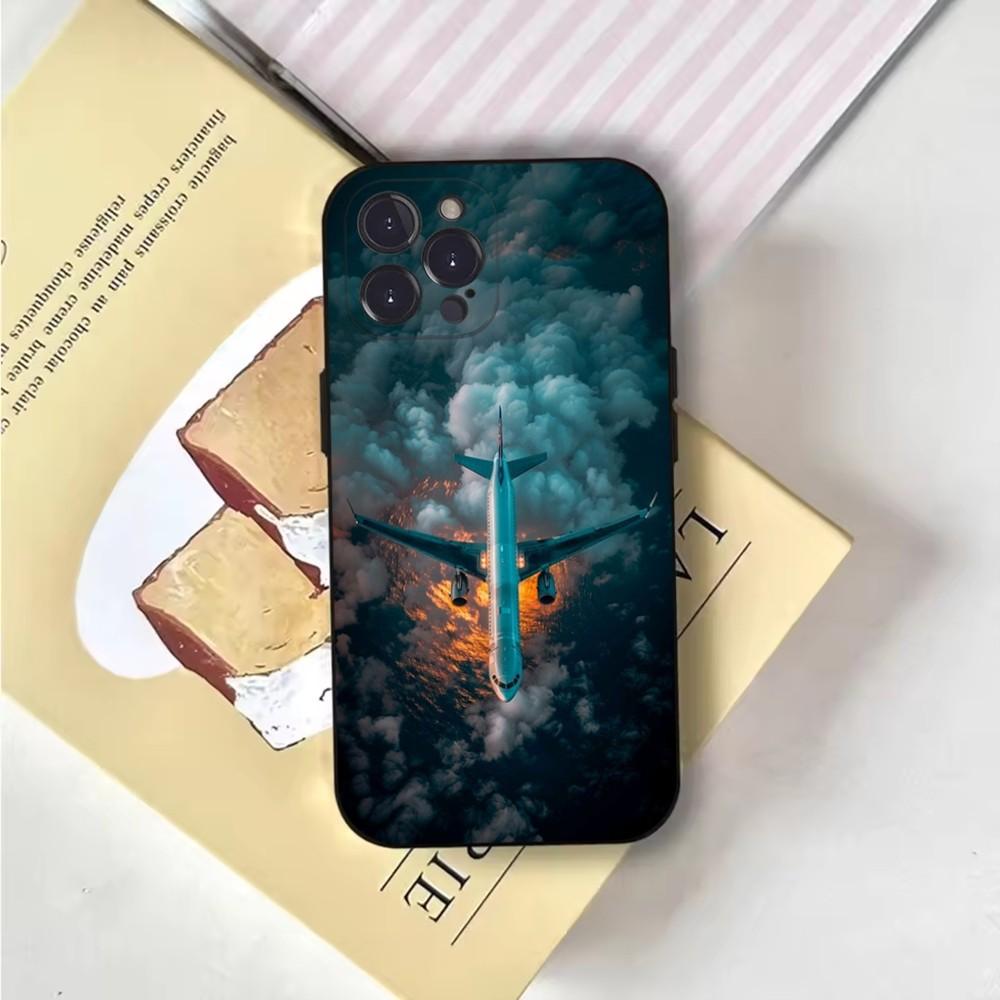 Airplane Plane Phone Case Phone Case For iPhone 16,15,14,13,12,11,Pro,X,XS,Max,XR,Plus,Mini Soft Black Cover