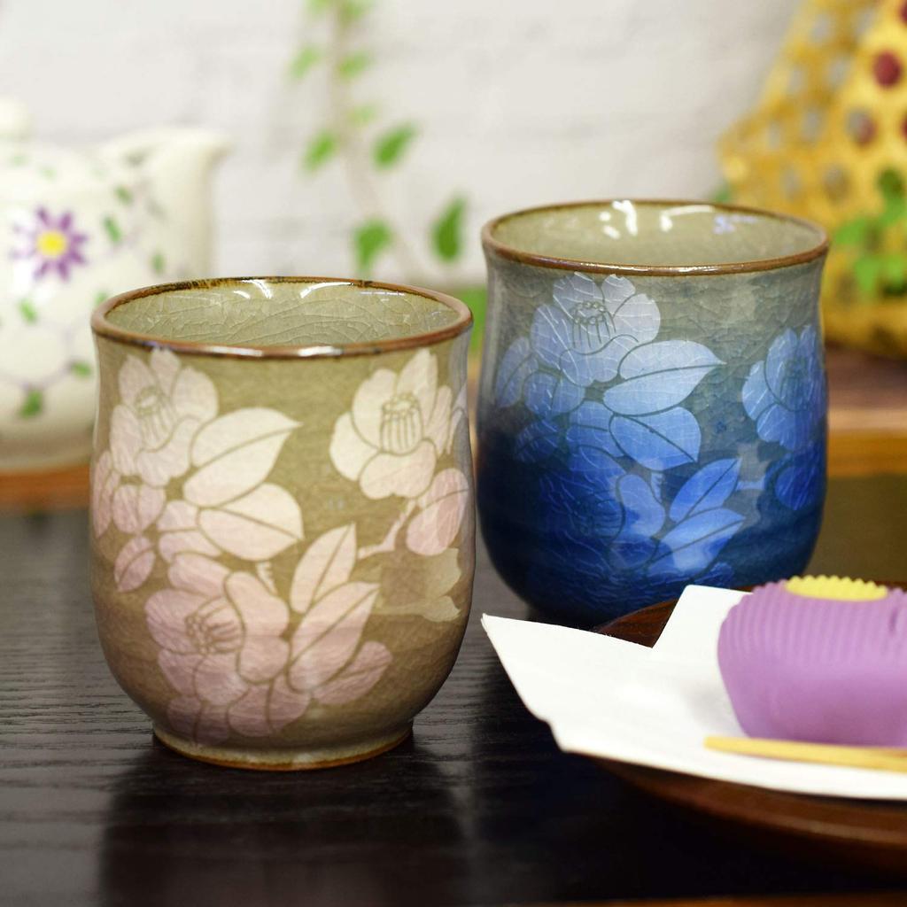 Kutani Ware Pair Teacup Ginsai Sanchaka Couple Teacup 60th Birthday Present Gift