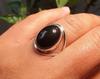Black Onyx Ring, Handmade Ring, Star Ring, Unique Ring, Oval Ring, Silver Ring, Stackable Ring, Gift For Her