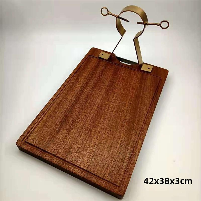 Spanish Ham Stand Solid Wood Cut Iberian Ham Special Stand Stainless Steel Stand Solid Wood Ham Rack Tomahawk Steak Plate