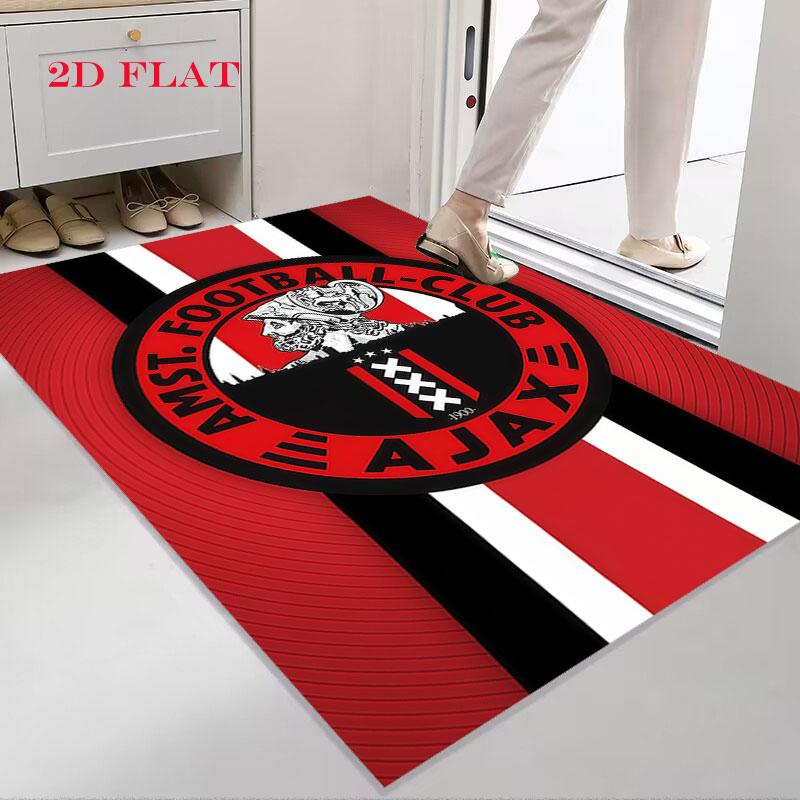 Tappeto AFC Ajax per Soggiorno Camera da Letto Casa Decorazione Divano, Tappetino Antiscivolo per Giochi Bambini