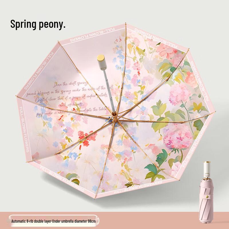 

Zuoyou Triple-Fold Double Layer UV Protection Sun/Rain Umbrella