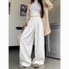 Women's Casual Pants Wide Legs Loose Drape Spring and Autumn New Season High Waist Straight Long Pants