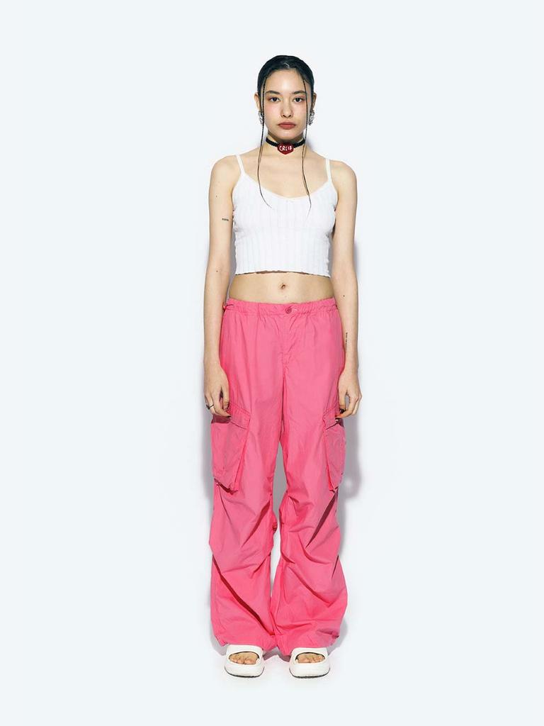 ASIF CALIE Parachute Cargo Pants Pink