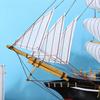 Art Deco Wooden Sailboat Model Thanksgiving Decorative Ship Replica, Collectible Handcrafted Nautical Tabletop Display, Gift for Sea Lovers