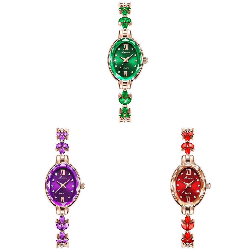 Fashion Leaf Ladies Quartz Watch With Jewelry Clasp For Gift Women