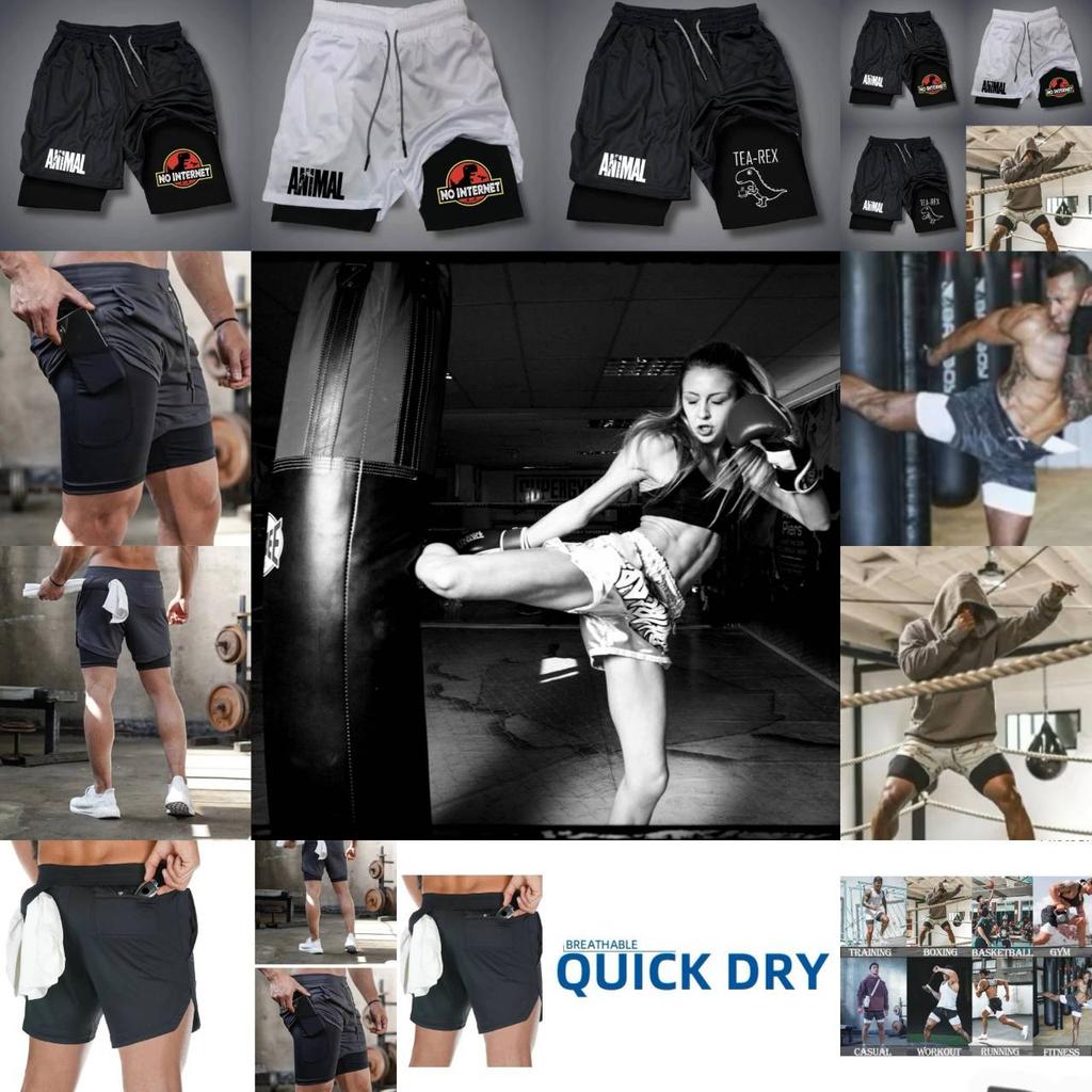 Muay Thai Kick Boxing MMA Shorts Men Women Unisex Dinosaur Tyrannosaurus Trex Jurassic Casual Sportswear Training Sport Gym Fitness Workout