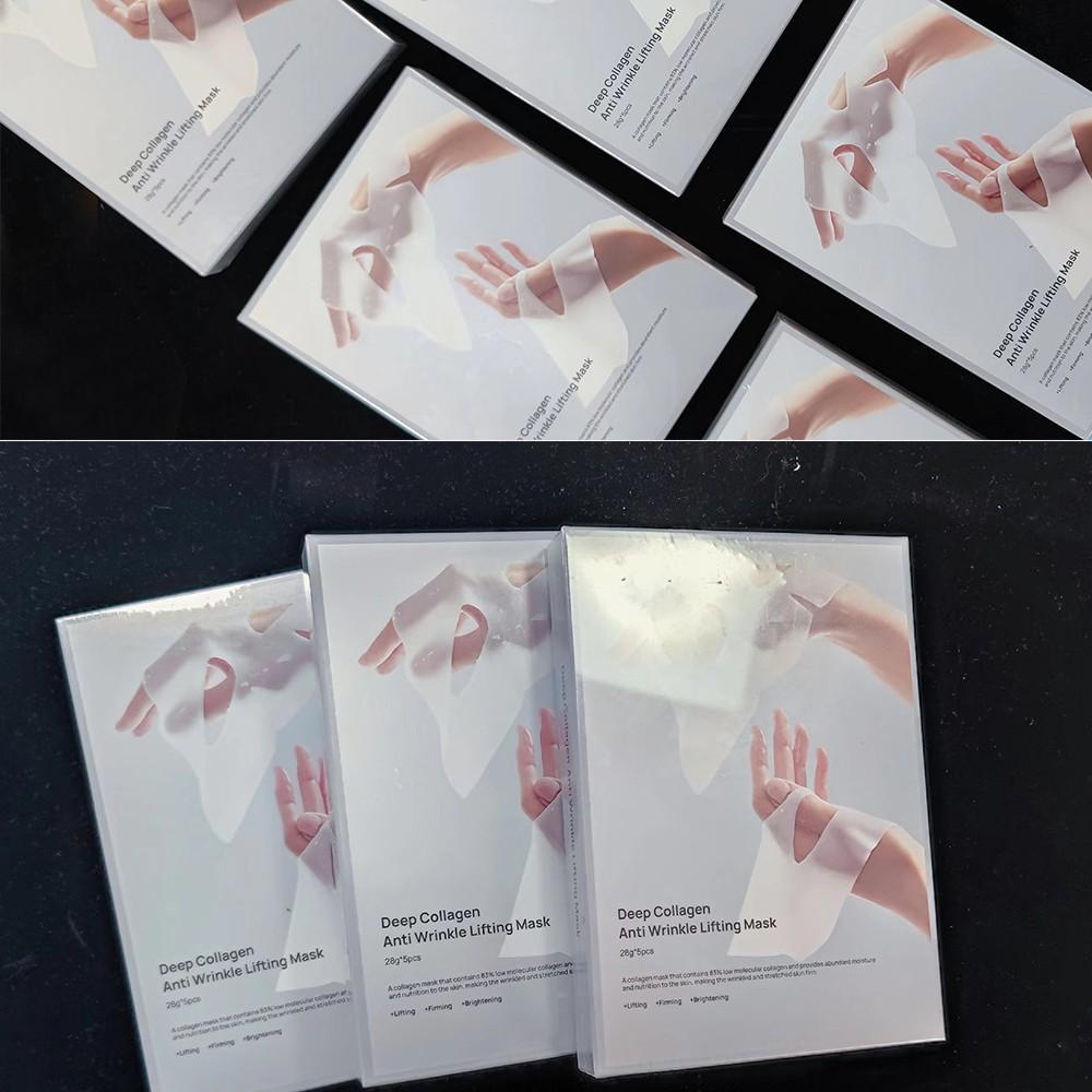 4 Boxes 20Pcs Deep Collagen Sheet Mask Set Hydrating Firming Hydrogel Overnight Face Mask Anti Fine Lines Care