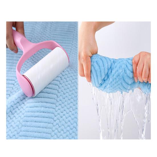 Towel Set Coral Fleece Bath Towel Cut Edge Absorbent Gift Towels Home Bathroom Soft Towels