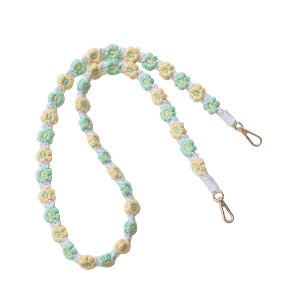 Cotton Mobile Phone Lanyard Daisy Macrame Keychain Hanging Strap Bag Hanging Rope Bag Accessories