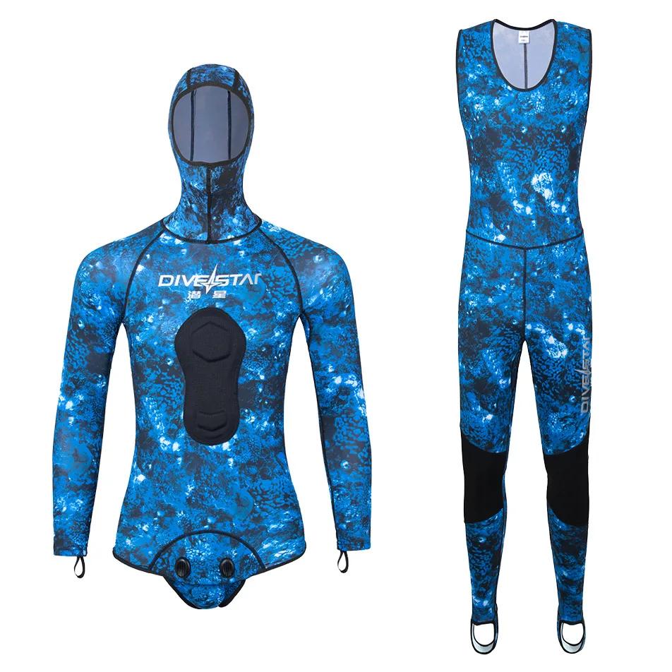 Stretch Spandex Surfing Suit Full Body Camo Rash Guard with Chest Pad Non-Slip Cuffs UPF50+  Diving Summer Wetsuit for Men