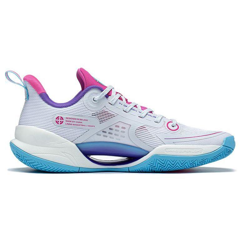 Li-Ning Adidași Super Light V2 Ripple Bărbați Alb Ceară-Albastru Roz ABAT029-11