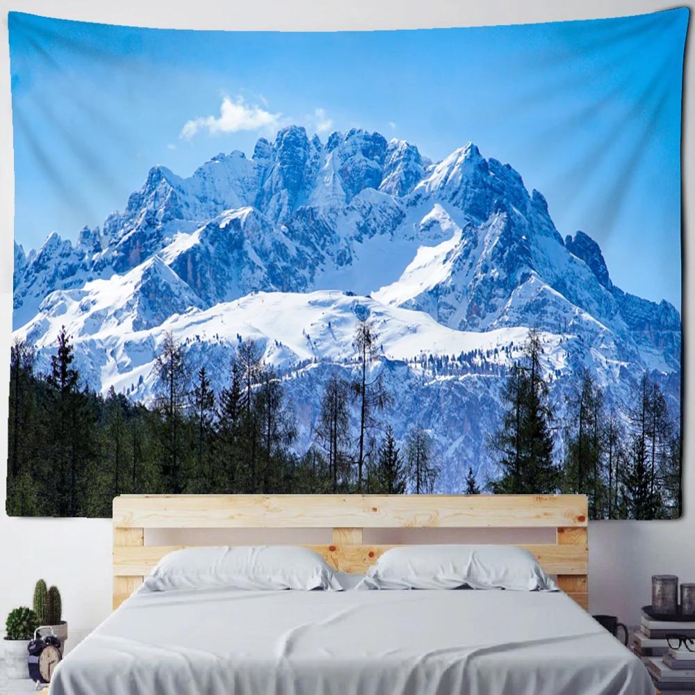 Mountain And River Impression Painting Tapestry Wall Hanging Psychedelic Hills Natural Scenery Witchcraft Hippie Home Decor