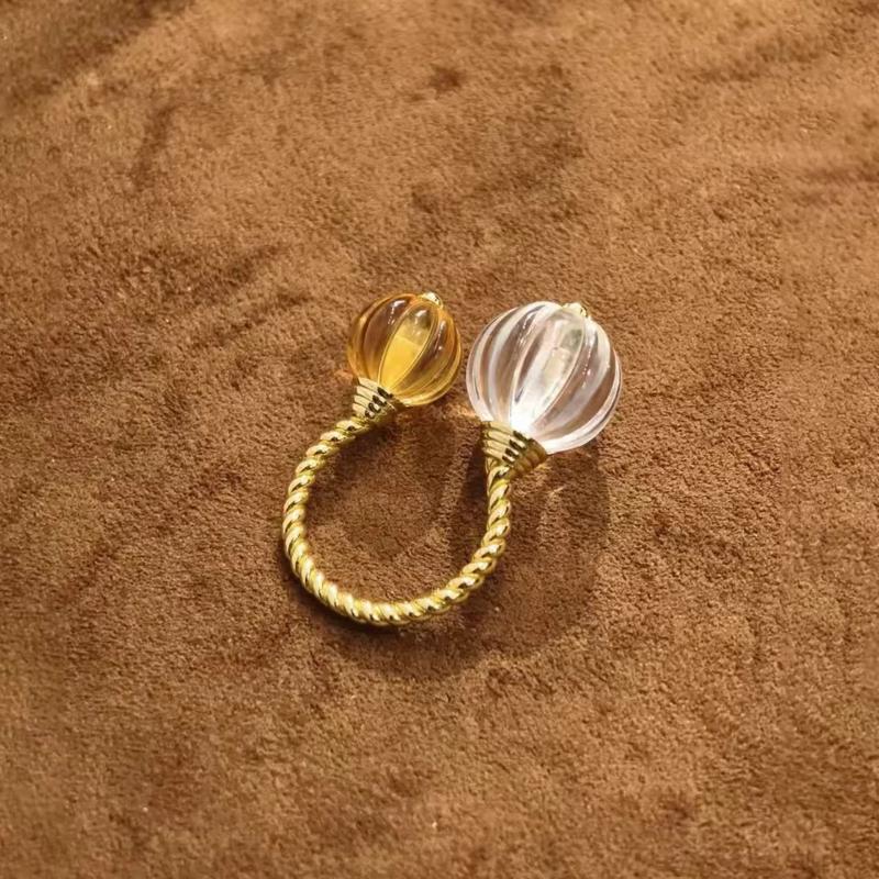Trendy Fashion Pumpkin Open Rings For Women Dopamine Exquisite Design Daily Commuting Versatile Hand Decorations Jewelry
