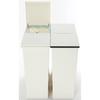 Trash Can with Lid Kcud Square Push Type W Slim Push Type Stylish I'mD (24L, White)