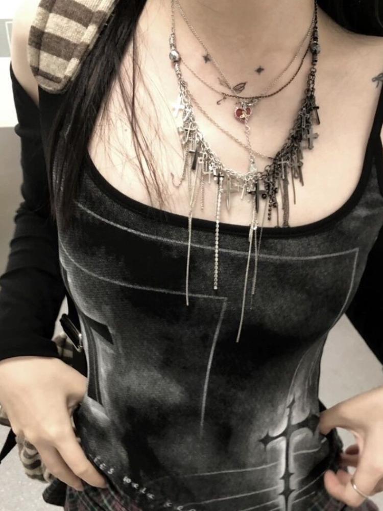 

Осенние топы Y2k Punk Millennium, женские американские новые футболки Spice Girls с темным принтом, женские модные сексуальные нестандартные топы с длинным рукавом M