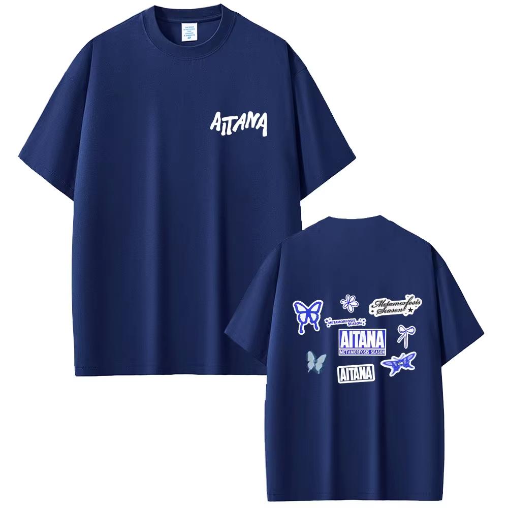 Magliette Grafiche con Logo della Cantante Aitana T-shirt Tour CUARTO AZUL Abbigliamento Uomo Donna Moda Oversize Streetwear Maschile Magliette in Cotone