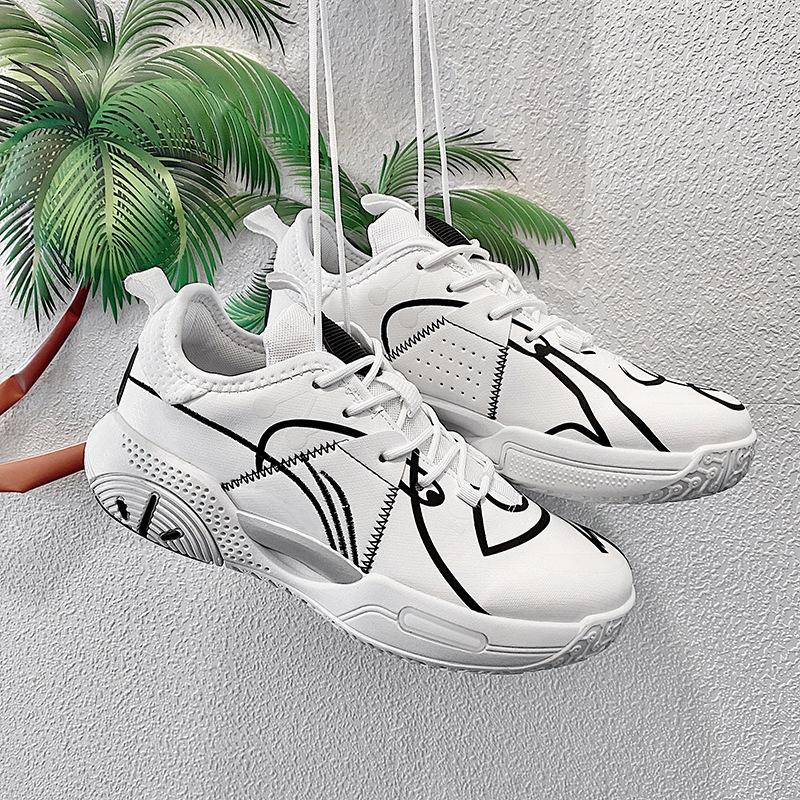 

Молодость и Жизненная Сила Спортивная Обувь 2024 Осень Новые Баскетбольные Кроссовки Обувь Мужская Спортивная Повседневная Обувь Модная Вентиляция Улучшена 44 белый