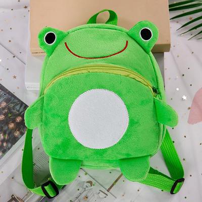 1 Pcs Creative Green Frog Doll Plush Cute Frog School Bag Toy