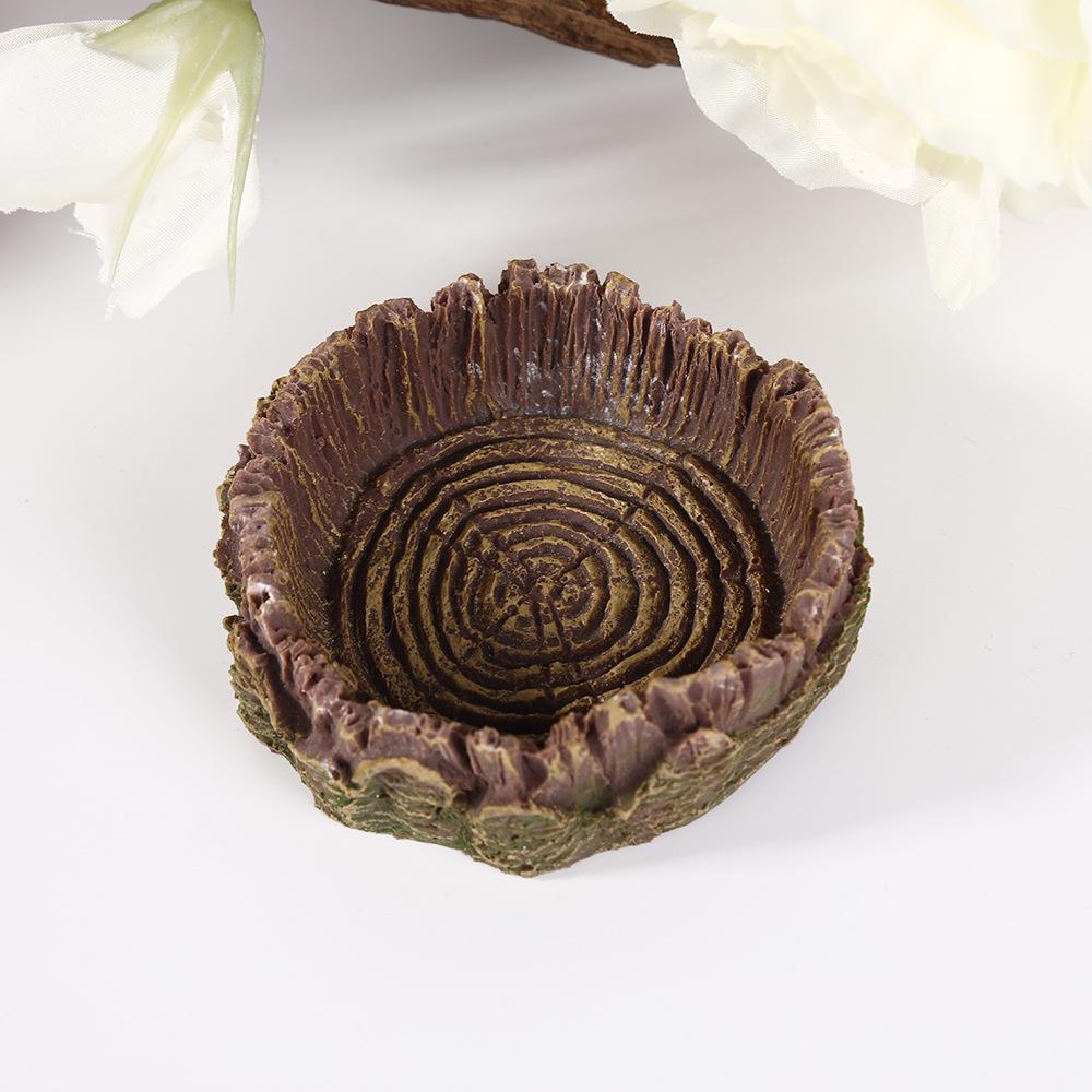 

Reptile Drinking Bowl: Tree Stump Design for Lizards, Turtles, Frogs, Geckos, and Snakes.