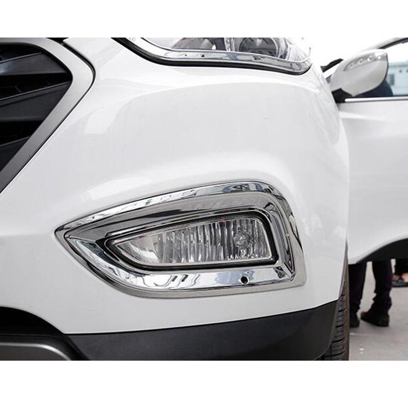 ABS Car Front Fog Light Cover For Hyundai IX35 2010 2011 2012 2013 2014 2015-2017 Decoration Trim Eyebrow Exterior Accessories