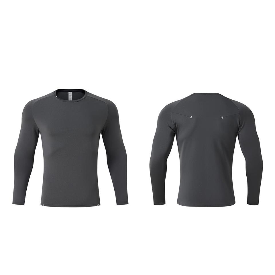 Unisex Cycling & Running Long Sleeve Quick-Dry Warm Top XXXXL темно-серого