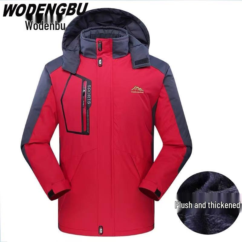 Herren Winter Fleecegefütterte Winddichte Baumwolljacke mit individuellem Logo