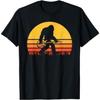 Retro Bigfoot Guitar T-Shirt, Vintage Sasquatch Rocker Tee T-Shirt NGO Black