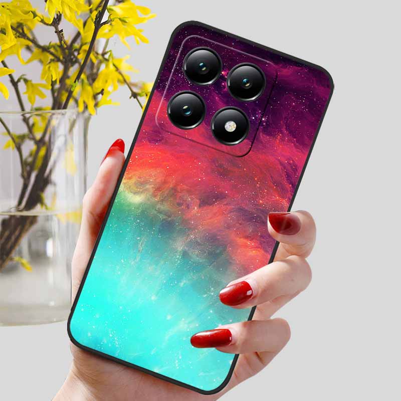 For Xiaomi 14T / 14T Pro Case Fashion Black TPU Marble Painted Cover for Xiaomi 14T Pro Shockproof Shell Capa Silicon Bag 6.67''