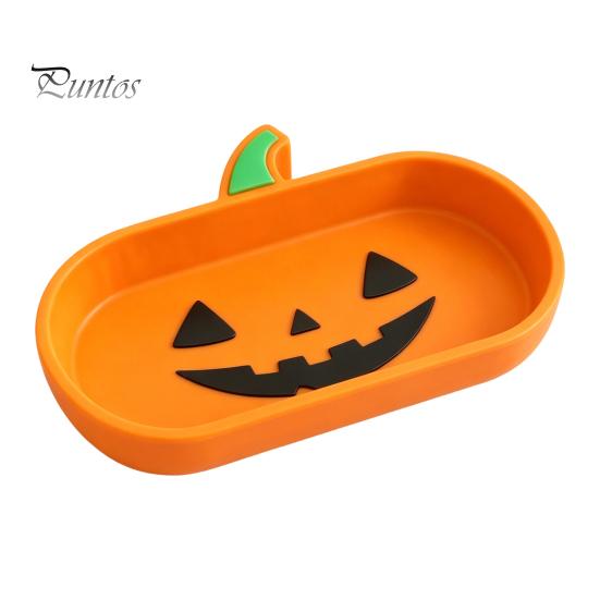 Desk Accessories for Office 3D Printed Pumpkin Glasses Storage Tray, Decorative Desktop Organizer Halloween Home Decor Sunglasses Keys & Jewelry,