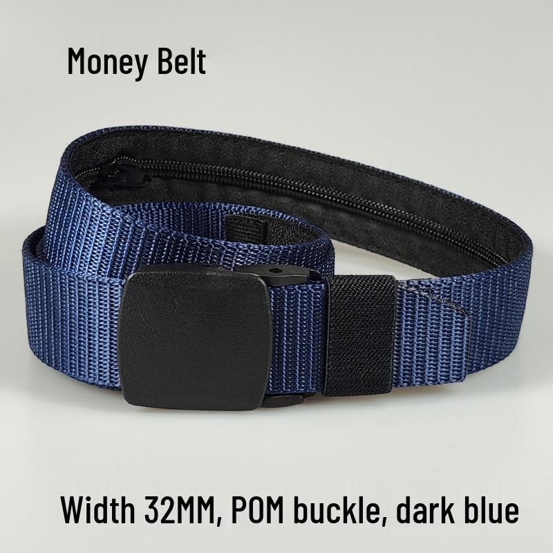 Women's Anti-Theft Tactical Nylon Waist Belt - Outdoor Safety and Money-Hiding Function.