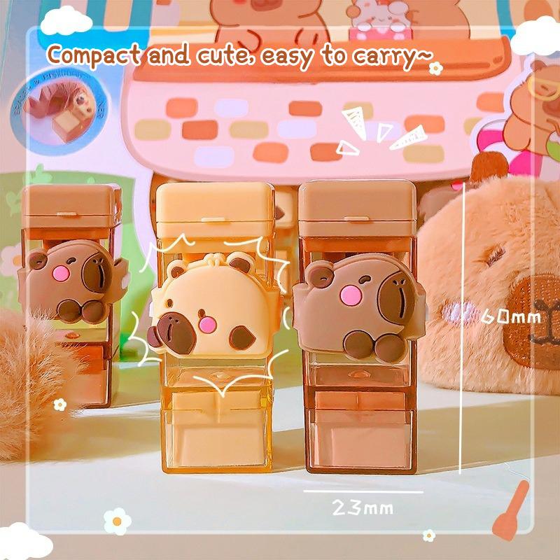1 Pz Temperamatite Capibara Cartone Animato Carino Con Gomma Da Cancellare Temperamatite Kawaii Forniture per Ufficio Cancelleria Estetica Regali per Bambini