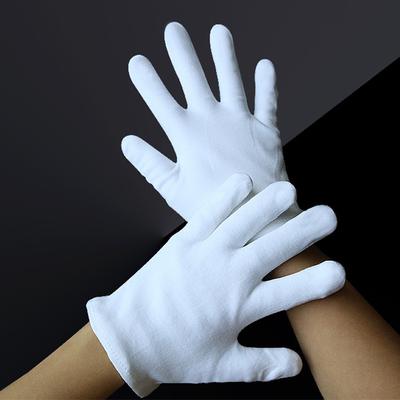 Work Cotton Wenwan White Inspection White Gloves Labor Insurance Etiquette 2 Pairs White Cotton  Jewelry Accessory
