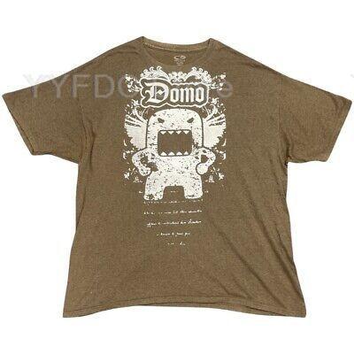 Retro Guitar Playing Domo T Shirt Harajuku Fashion Cartoon Print Tshirt Unisex Women Summer Cotton Round Neck Short Sleeve Tee Top