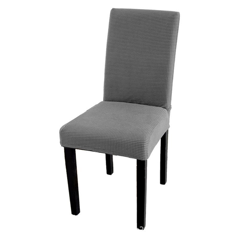 Karierte Polar-Fleece Einteilige Elastische Stuhlhülle Esszimmer Sitzbezug Schmutzabweisend Heim Restaurant Stuhlhussen