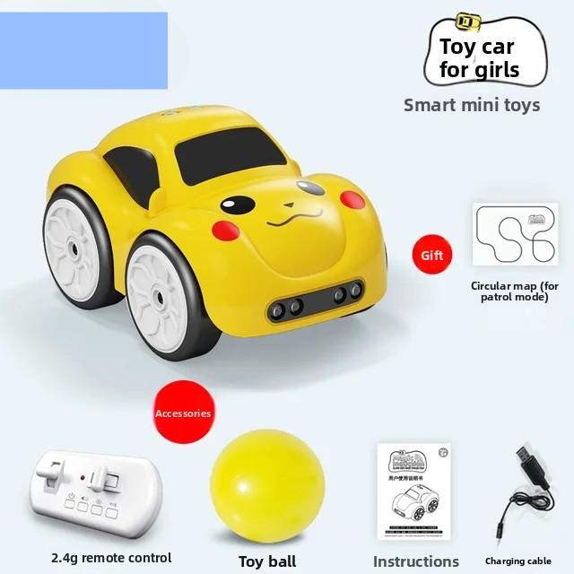 RC Intelligent Sensor Remote Control Cartoon Mini Car Remote Control Electric Car Smart Music Lighting Children Toys Gift