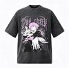 T-shirt Vintage Lavata Soul Eater Crona Anime Uomo Donna Abbigliamento Cosplay Moda Harajuku Casual Oversize Manica Corta