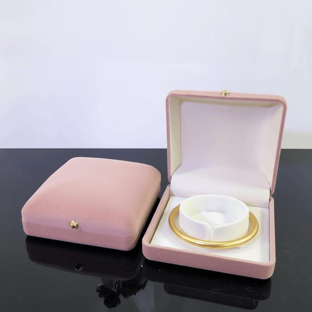 Fashion Velvet Storage Box Portable Multi-functional Holder Solid Color Rings Bearer Box Jewelry Storage