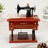 1 Stück Lebensmittelgeschäft Vintage Imitation Holz Kleine Nähmaschine Modell Spieluhr Kunst Chinesische Geschenke